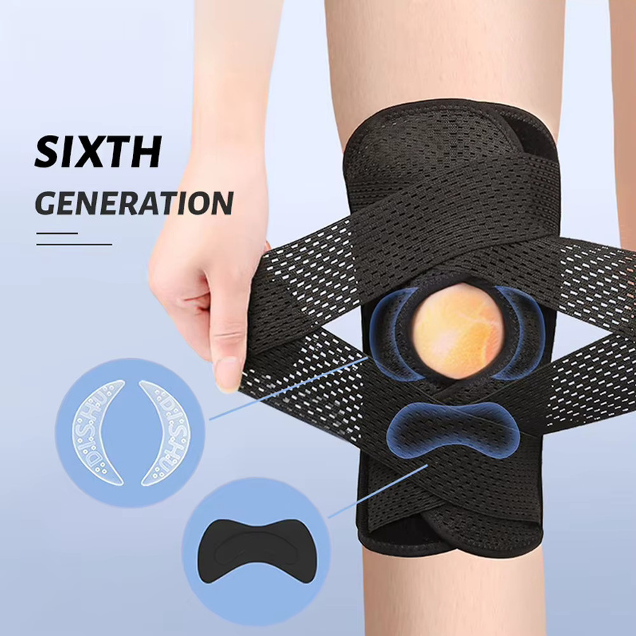 BOTQTOW Kniebandage mit Air-Mesh-Gewebe und Seitenstabilisatoren, Unisex - Bild 4