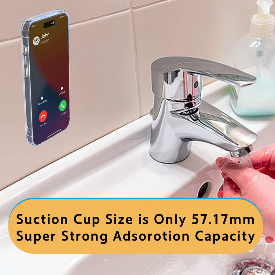 Mptionx Magnetischer Saugnapf Telefonhalter in Pink für Handyhüllen und Dusche - Bild 3