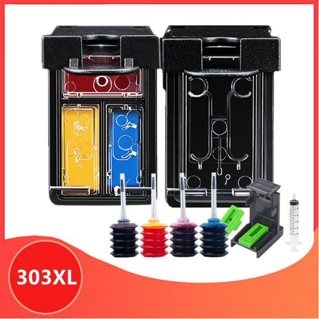 Nachfüllbare HP 303XL Tintenpatrone Multicolor für HP Envy Photo 6220 6222 6230 6232 6252 6255 6234 7130 7134 7830 Drucker - Bild 1