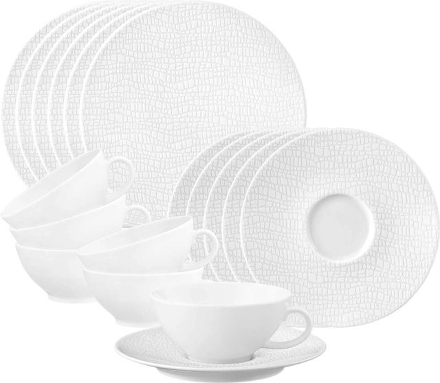Seltmann Weiden Teeservice Life Fashion aus Porzellan, 18er Set, Weiß - Bild 1