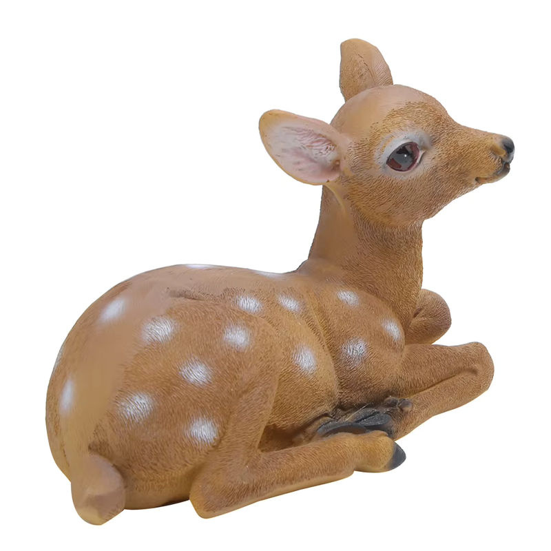 Qiilu Hirsch Statue Set aus 2 Stück als Kunsthandwerk Skulptur für die Garten Dekoration und als Tischornament - Bild 4