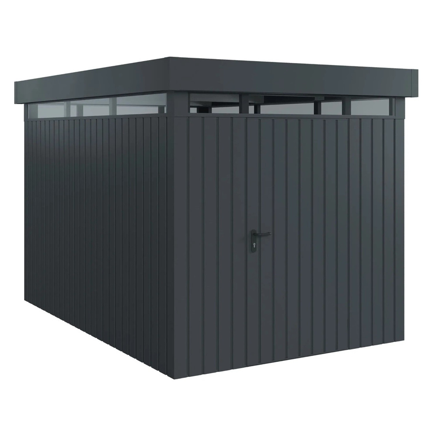 EcoStar Gerätehaus Euroline Pultdach mit Lichtband in Anthrazit, B: 325 cm, T: 229 cm, 1-flüglig - Bild 2