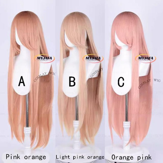 Einfarbige Synthetische Cosplay Perücke, 100 cm, Unisex - Bild 1