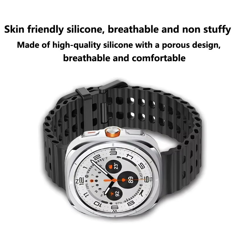 Samsung Silikonarmband, Schwarz, Galaxy Watch Ultra 47 mm, Unisex - Bild 2