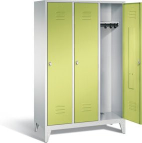 C+P Möbelsysteme Garderobenschrank Classic in Viridingrün und Lichtgrau, H: 185 cm, B: 120 cm, T: 50 cm - Bild 1