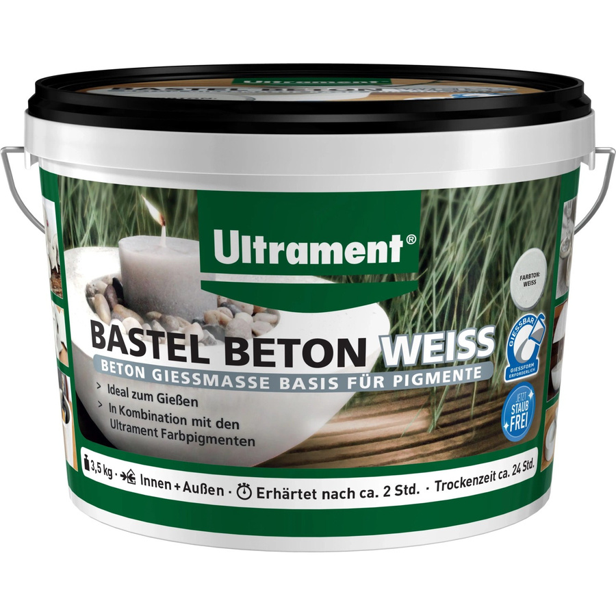 Ultrament Bastel Beton in Weiß, 3,5 kg - Bild 2