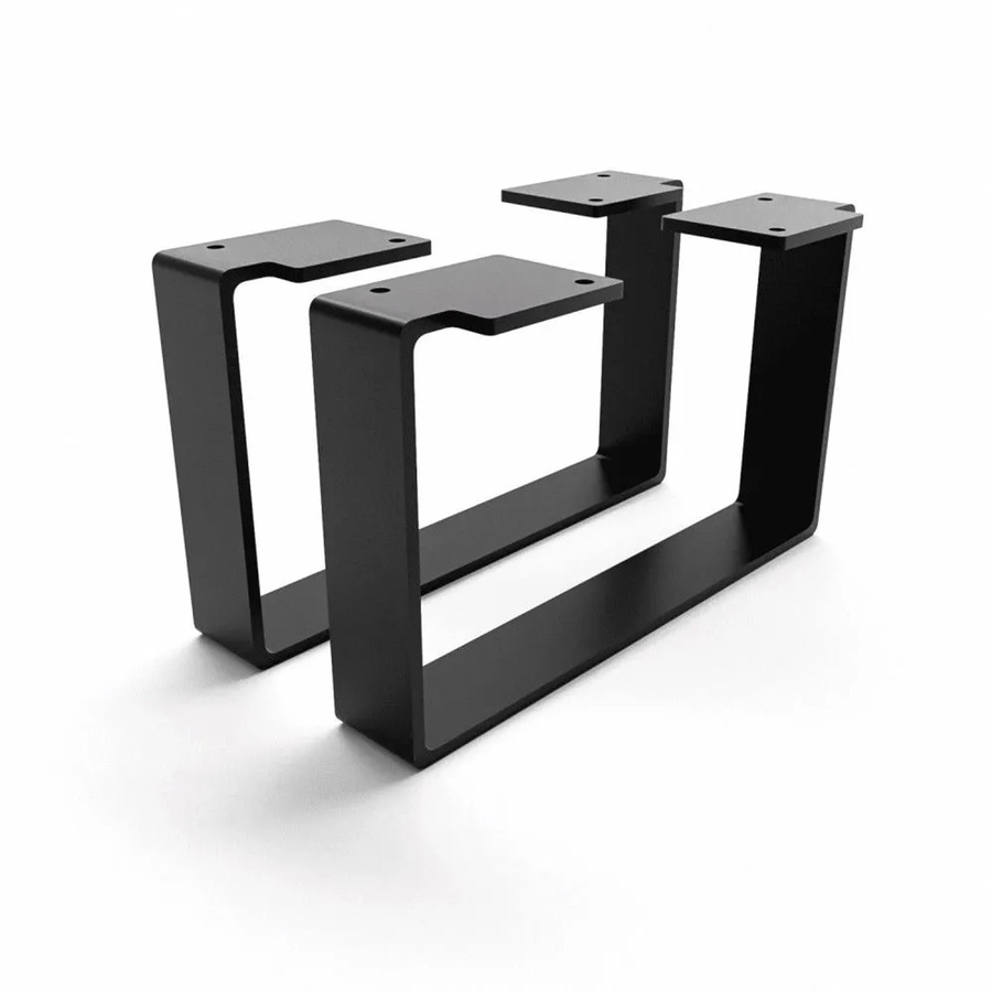 HEVVA Möbelfüße LUXEMBURG 2er Set Schwarz Höhe: 15 cm, Tiefe: 25 cm - Bild 2