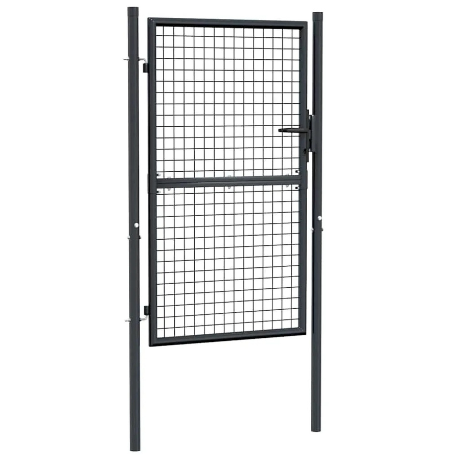 vidaXL Gitter-Gartentor aus verzinktem Stahl in Grau, B/H: 100 x 150 cm - Bild 2