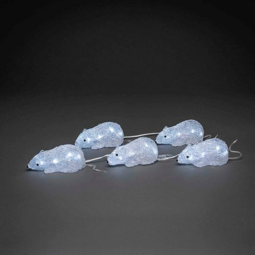 Konstsmide LED Weihnachtsfigur aus Kunststoff in Transparent, Höhe: 13,5 cm, Breite: 6 cm - Bild 1