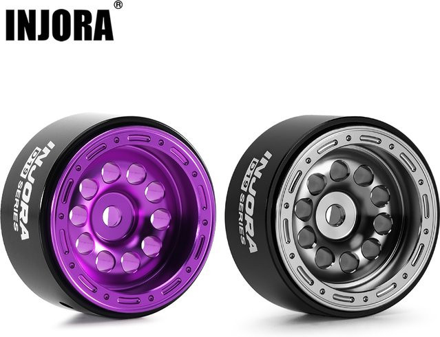 INJORA D19 0,7-Zoll-Aluminium-Beadlock-Räder für 1/30 Axial SCX30, Metall, Zubehör - Bild 1