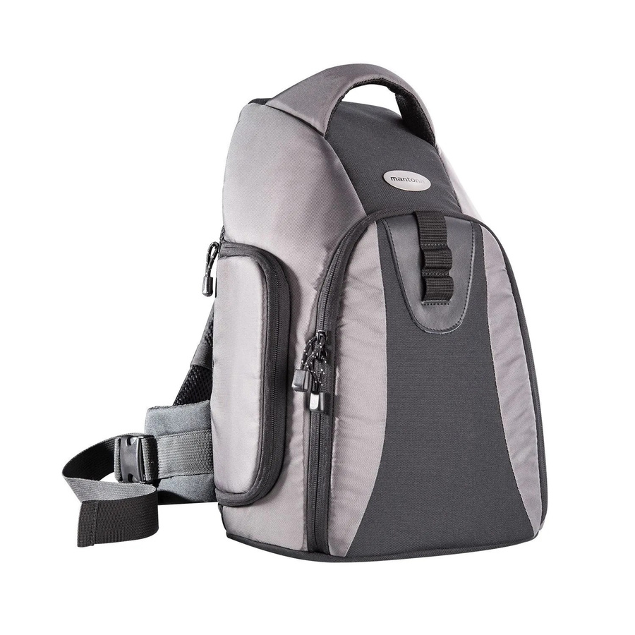 Mantona Fotorucksack Miami Kamerarucksack für DSLR und Systemkameras in Schwarz und Grau - Bild 2