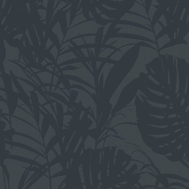 Superfresco Easy Vliestapete Palm Blue mit botanischem und floralem Design, Breite: 0,52 m, Länge: 10,05 m - Bild 1