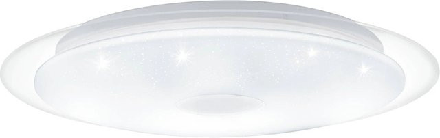 Eglo LED-Deckenleuchte Igroka in Weiß-Transparent mit Chrom-Details, Höhe: 6 cm, Durchmesser: 40 cm - Bild 1