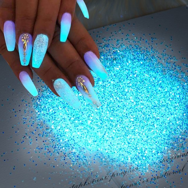 MAFANAILS Nagelpulver, Blau Grün, Schimmernd, 10g - Bild 1
