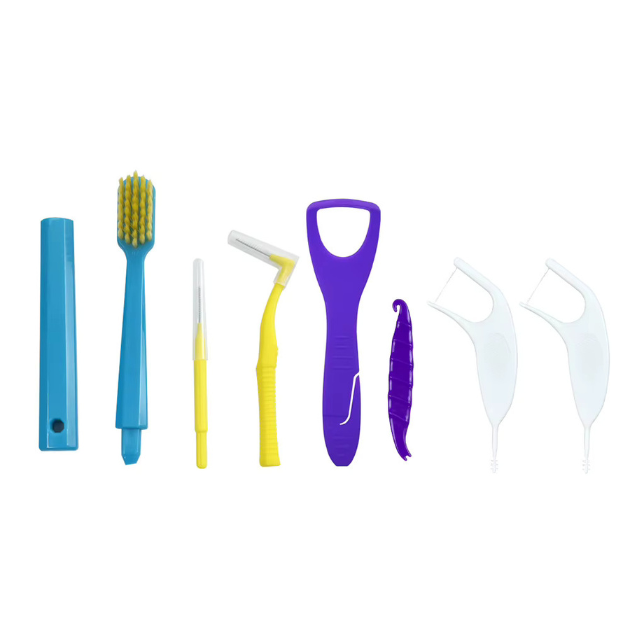 YOUYA DENTAL Mundhygiene Reise-Set mit Zahnbürstenbox und Zungenschaber - Bild 1