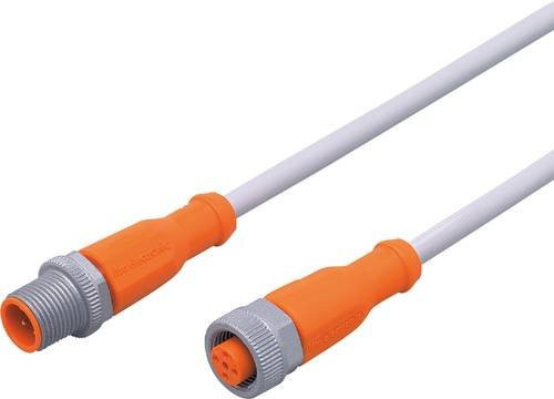 ifm electronic Verbindungsleitung EVW027, Stecker gerade, Buchse gerade, 4m, Polzahl 4, 5, Farbe: orange - Bild 1