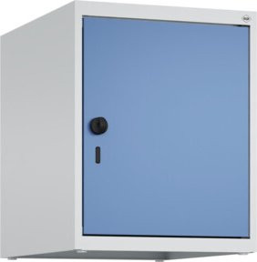 C+P Aufsatzschrank 7035/5023 mit Sicherheits-Drehriegel und 1 Abteil, B/T/H: 50 x 40 x 50 cm, Lichtgrau/Fernblau - Bild 1