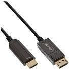 InLine DisplayPort zu HDMI AOC Konverter Kabel 4K/60Hz in Schwarz mit 20 m Länge - Bild 1