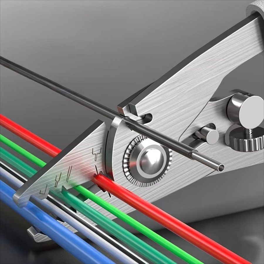 NIUXIANG 6-in-1 Glasfaser-Abisolierer und -Schneider aus Edelstahl in Steel - Bild 2