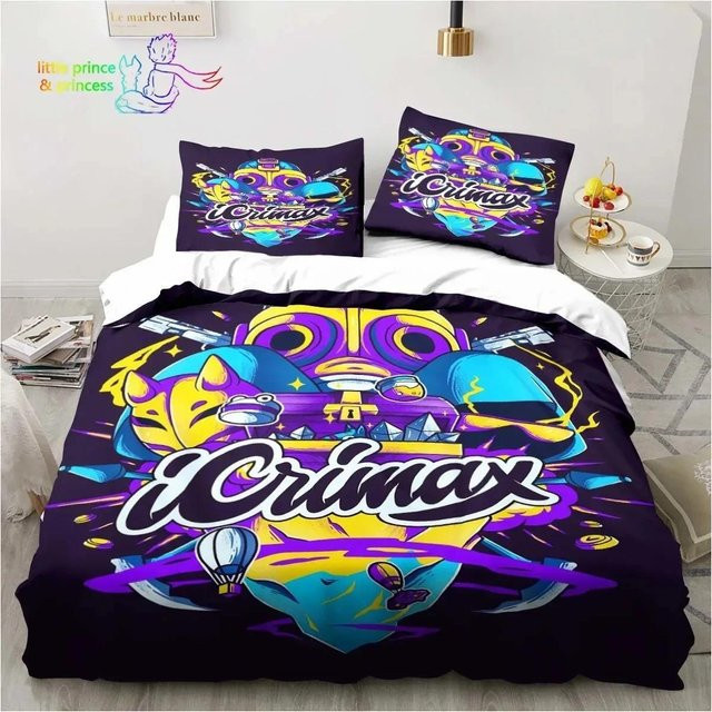 Icrimax 3D-Druck Bettwäsche-Set aus Mikrofaser mit Grafikdesign in Lila, B/H: 200 x 230 cm - Bild 1