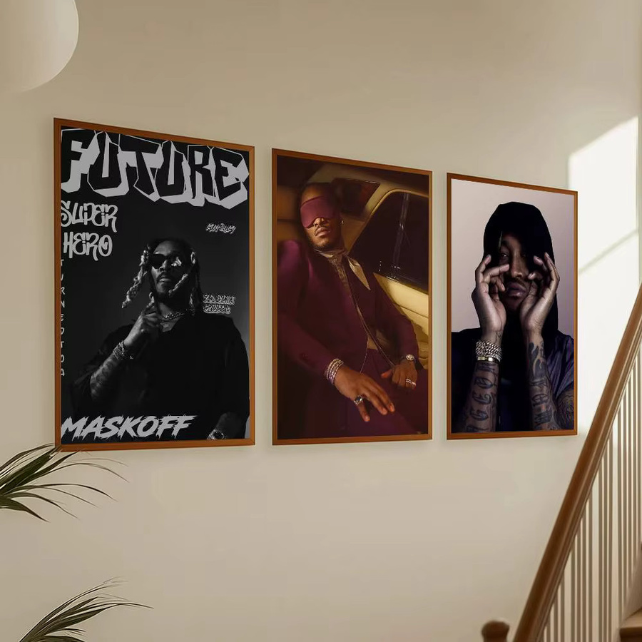 Rastar American Rapper Future Album Poster Aufkleber, wasserfester Wandkunst-Aufkleber in Multicolour, Rechteckig - Bild 3