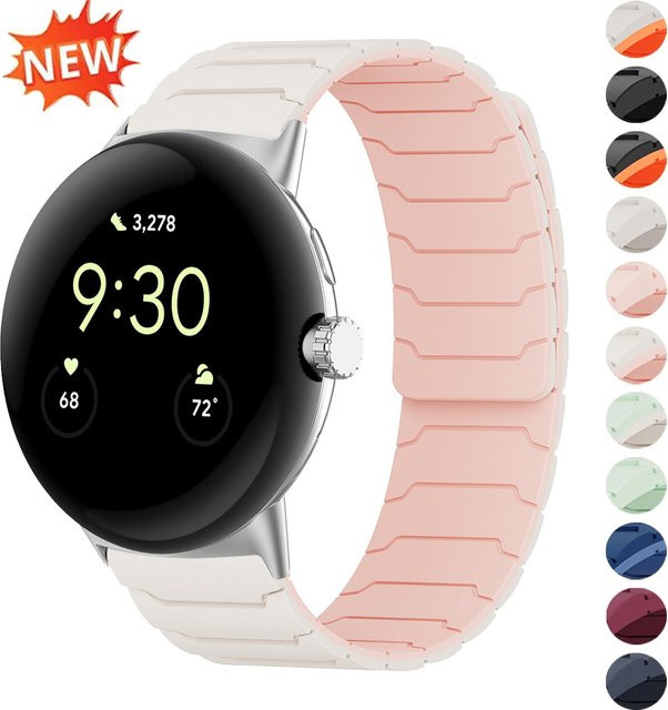 CAOWTAN Uhrenarmband Silikon, Weiß, Unisex - Bild 1