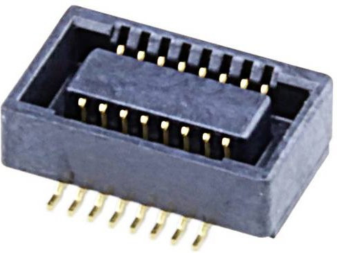 Molex Mezzanine-Steckverbinder 16-polig in Schwarz und Gold mit 0,5 mm Rastermaß auf einer Tape on Full Reel - Bild 1