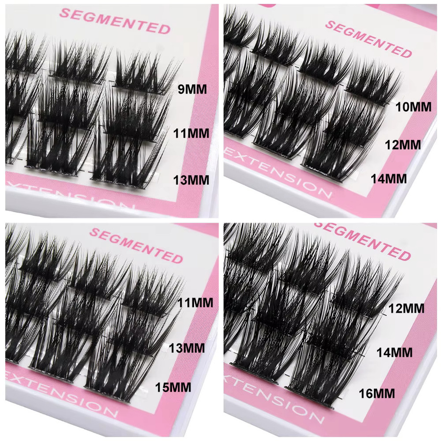 Künstliche Wimpern, 3D Fluffy Natural Segmented, Unisex - Bild 5