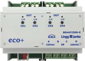 Lingg & Janke Binär-Ein-/Ausgang BEA4F230H-E 4-fach 230VAC/DC 16A in Weiß - Bild 1