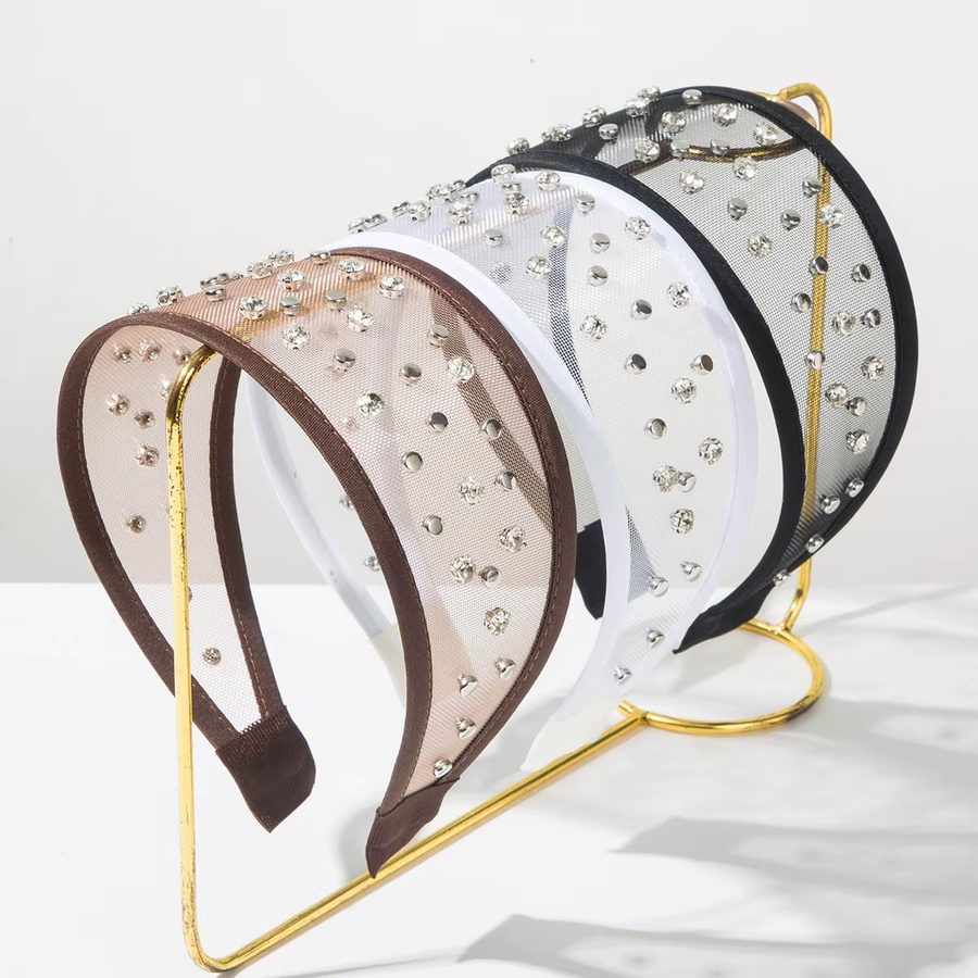 FENGCHE Haarband mit Nieten-Mesh, Damen - Bild 1