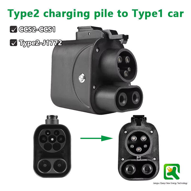 EVqiaoyi CCS2 auf CCS1 Adapter für AC/DC 250 kW Schnellladung in Schwarz - Bild 4