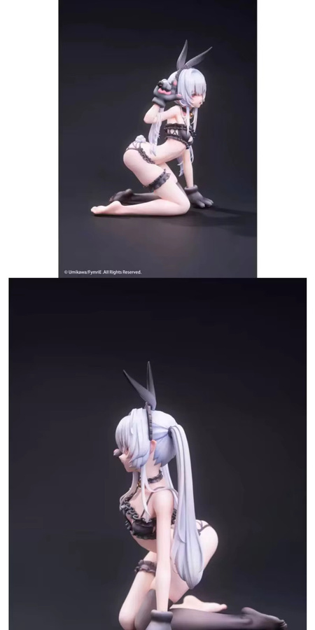Umikawa Design Vanya Kaninchenohr-Dekofigur, Maßstab 1:6, Grau - Bild 3