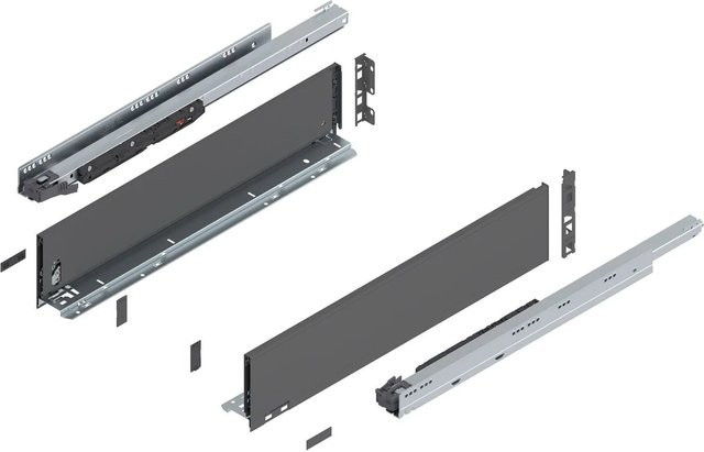 Blum Legrabox Pure Set Schubladenauszug Tip-On Vollauszug Oriongrau 1 Paar Tiefe: 600 mm - Bild 1