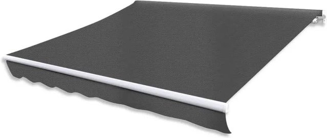 vidaXL Gelenkarmmarkise handbetrieben aus Aluminium und Polyester in Anthrazit, Breite: 300 cm, Ausladung: 250 cm - Bild 1