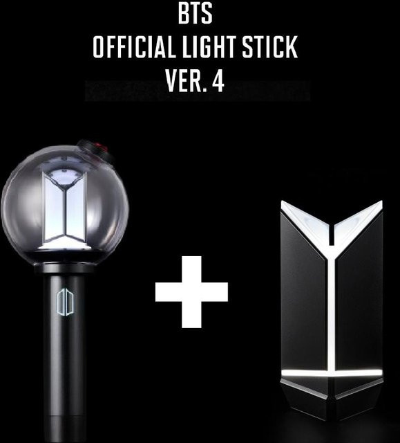 BTS Light Stick Version 4 und Ladehalterungs-Set in Multicolour mit USB-C Anschluss - Bild 1