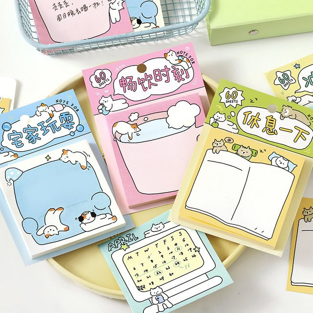 Yi Lie Kawaii Tier-Memosticker mit 60 Blatt süßen koreanischen Haftnotizen in Multicolour - Bild 1