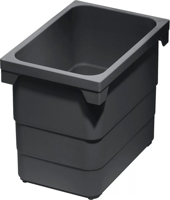Ninka Abfallbehälter aus Kunststoff mit Bügelgriff, Dunkelgrau, Volumen: 4,2 l, B/T/H: 23,0 x 17,0 x 15,3 cm - Bild 1