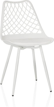 hjh LIVING Outdoor Stuhl BEGIO S in Beige aus Kunststoff im skandinavischen Design ohne Armlehnen