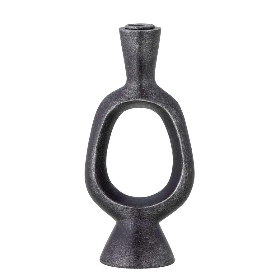 Bloomingville Kerzenhalter Bijan aus Polyresin in Schwarz, Höhe: 23,5 cm - Bild 1