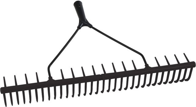 Siena Garden KS Rasenrechen in Schwarz mit Metall- und Kunststoff-Zinken - Bild 1