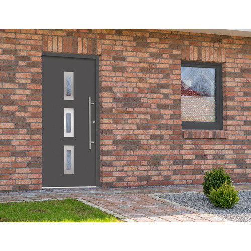 Splendoor Haustür PULA Prime aus Aluminium in Anthrazit-Grau mit Glaseinsatz, Höhe: 210,0 cm, Breite: 100,0 cm, Tiefe: 7,0 cm - Bild 2