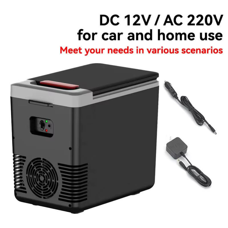 BALASHOV Mini-Kühlschrank 10L mit Kühl- und Wärmefunktion für Auto und Zuhause, tragbare elektrische Kühlbox mit 12V und 220V Anschluss - Bild 7