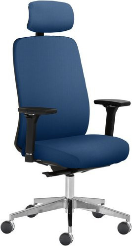 Mayer Sitzmöbel Drehstuhl 2229 mit Kopfstütze und Armlehnen, blau, B/H: 70 x 63 cm - Bild 1