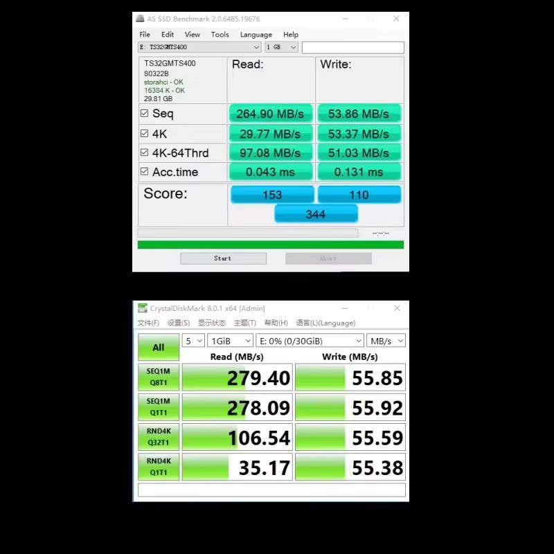 Transcend MTS400 M.2 2242 SATA SSD 32 GB MLC Green - Bild 5