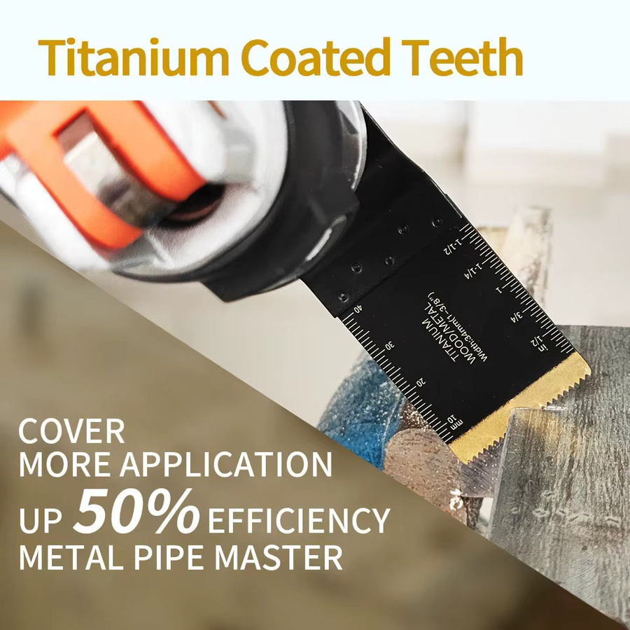 17-teiliges extra langes Oszillierendes Sägeblätter-Set aus Titan für Metall, Holz und Kunststoff - Bild 5