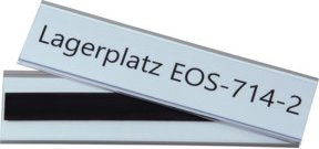 Eichner Magnetischer Etikettenhalter aus transparentem PVC, Breite: 8 cm, Höhe: 20 cm - Bild 1