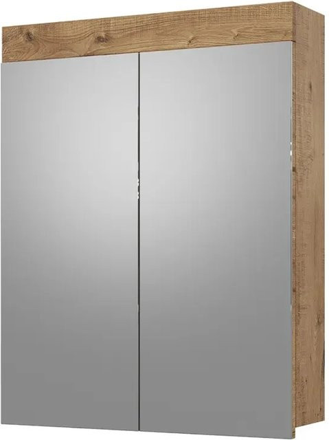 Vicco Badspiegelschrank Luna Eiche, Wandspiegel für das Badezimmer, B: 60 cm, H: 77 cm - Bild 2