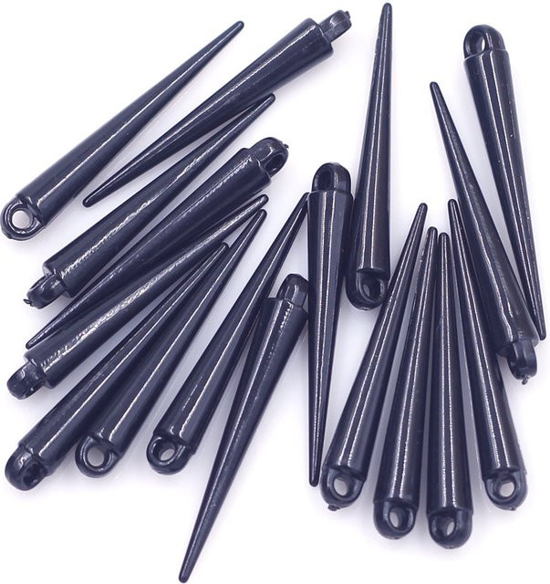 Ohrstecker Spikes, Acryl, Schwarz, 34mm, Unisex - Bild 1