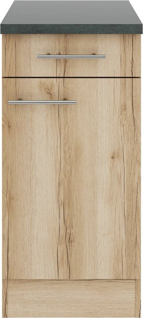 OPTIFIT Livorno290 Küchen-Unterschrank in Wildeiche Nachbildung mit modernem Design, Breite: 40 cm - Bild 1