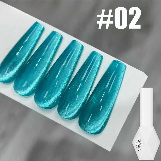 MISS SHAKA 4-Cold Jade Gel-Nagellack, 10 ml, Schimmernd - Bild 1